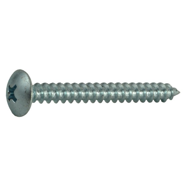 Midwest Fastener Sheet Metal Screw, #8 x 1-1/2 in, Zinc Plated Steel Truss Head Phillips Drive, 25 PK 36954